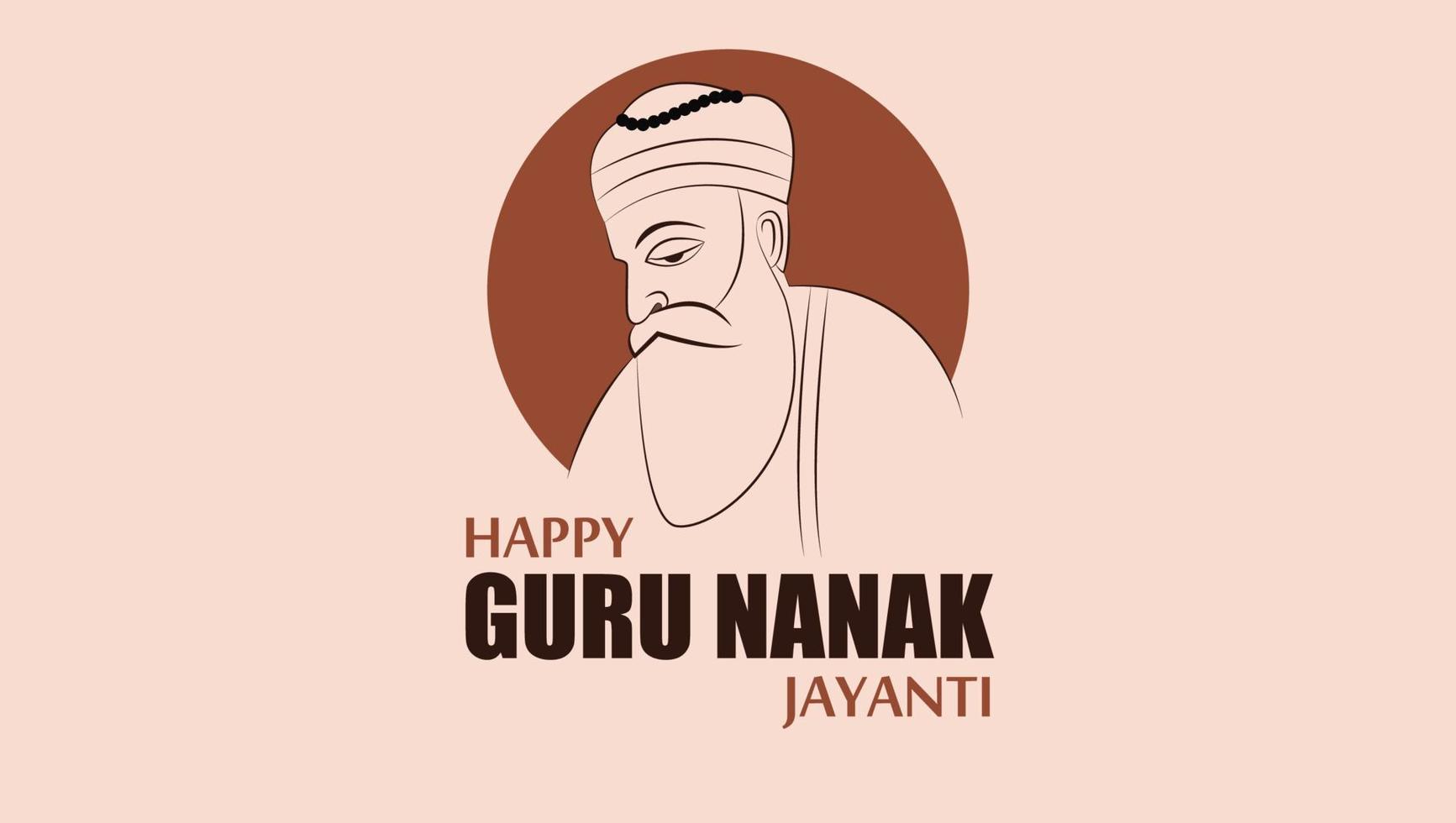 ilustración vectorial de gurú nanak devji vector