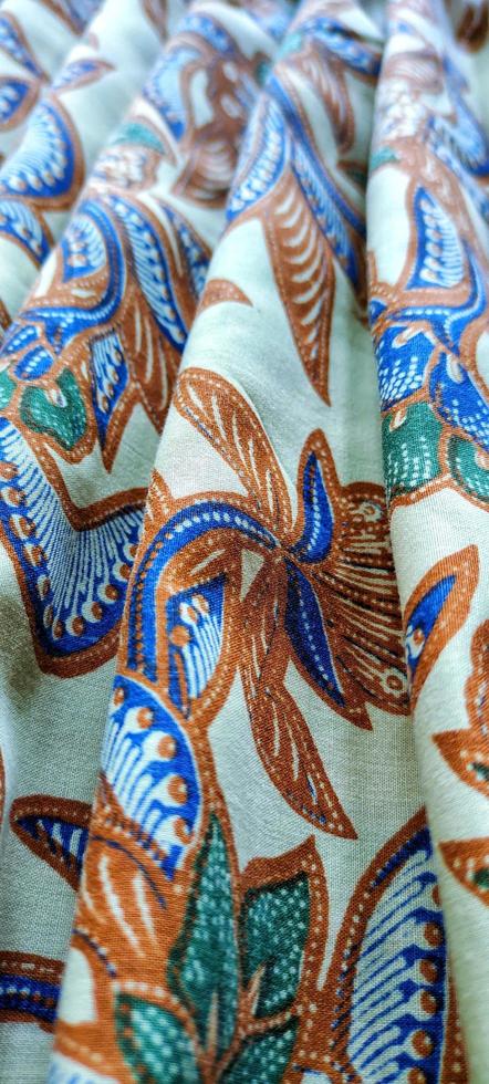 Central Java, Indonesia, Beautiful motif in traditional fabric photo