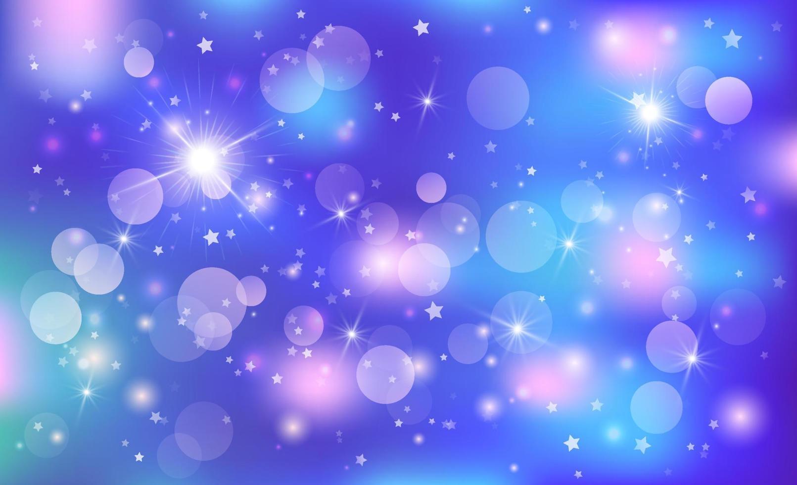 Fantasy blue background in sparkling stars for design. vector