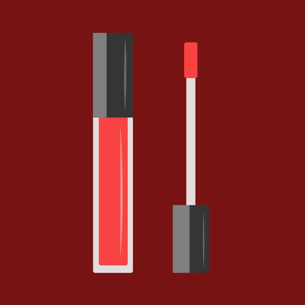 Red lip gloss vector illustration for graphic design and decorative element