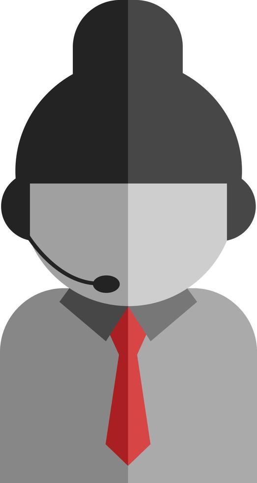 Police operator, illustration, vector on white background.