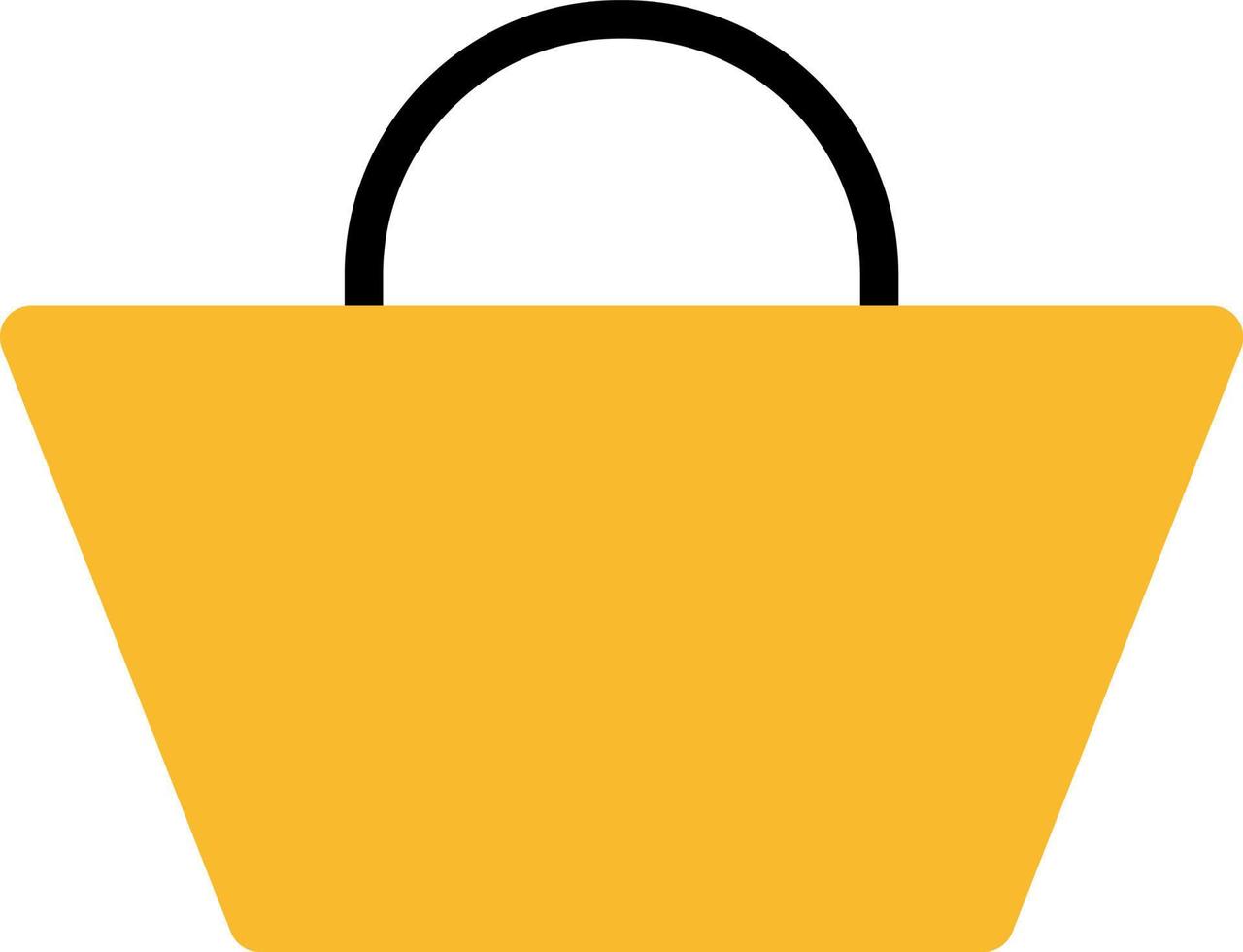 Supermarket basket, illustration, vector on a white background.