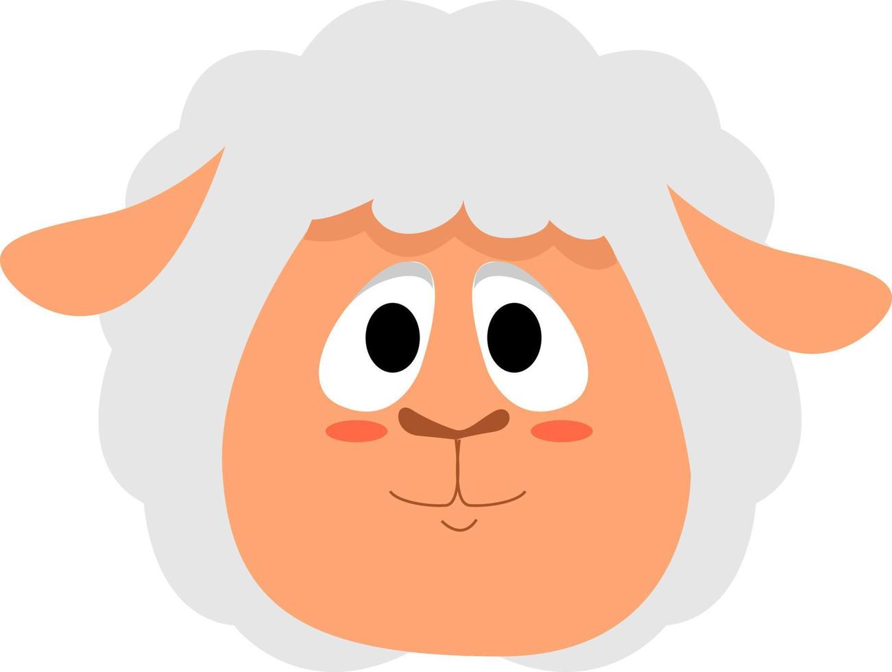 Cute lamb, illustration, vector on white background.