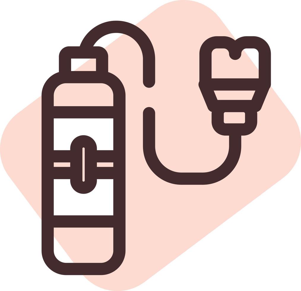 Oxygen provider, illustration, vector on a white background.