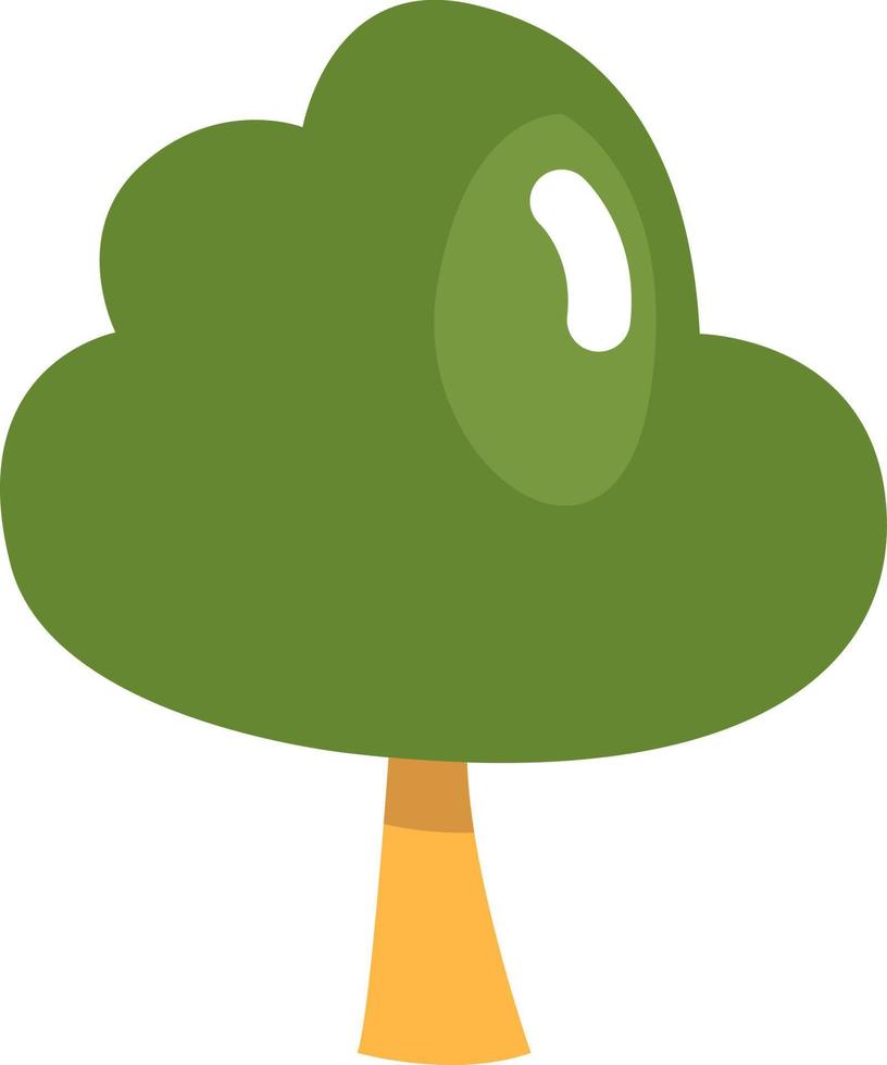 Green tall tree,illustration, vector, on a white background. vector