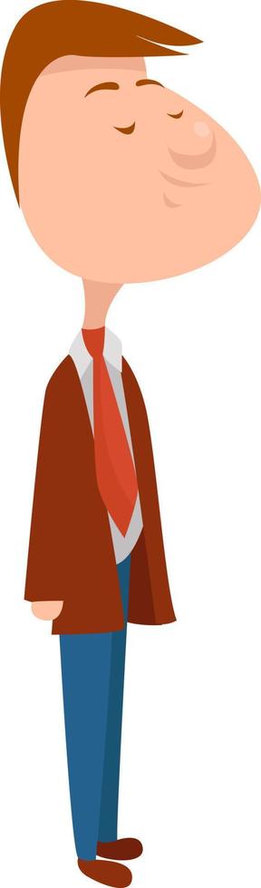 Boy wearing a red blazer,illustration,vector on white background vector