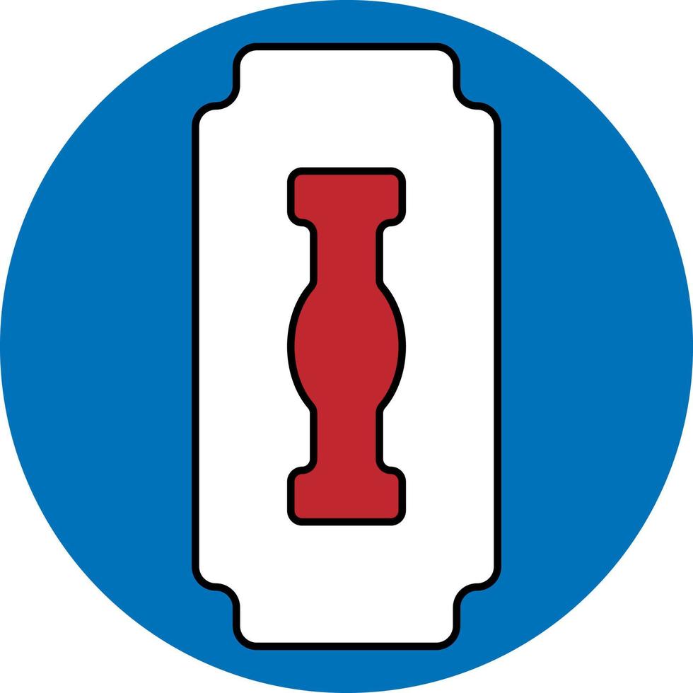 Barber shop razor, illustration, vector, on a white background. vector