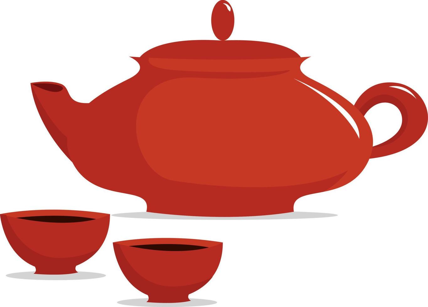 Japanese tea, illustration, vector on white background.