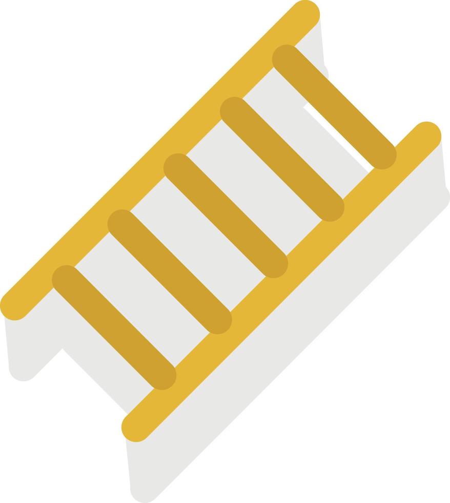 Yellow wooden ladders, illustration, vector on white background.
