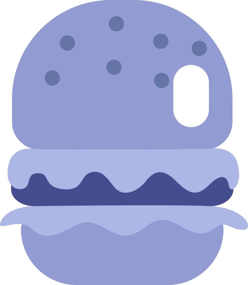 hamburguesa azul, ilustración, vector sobre fondo blanco.