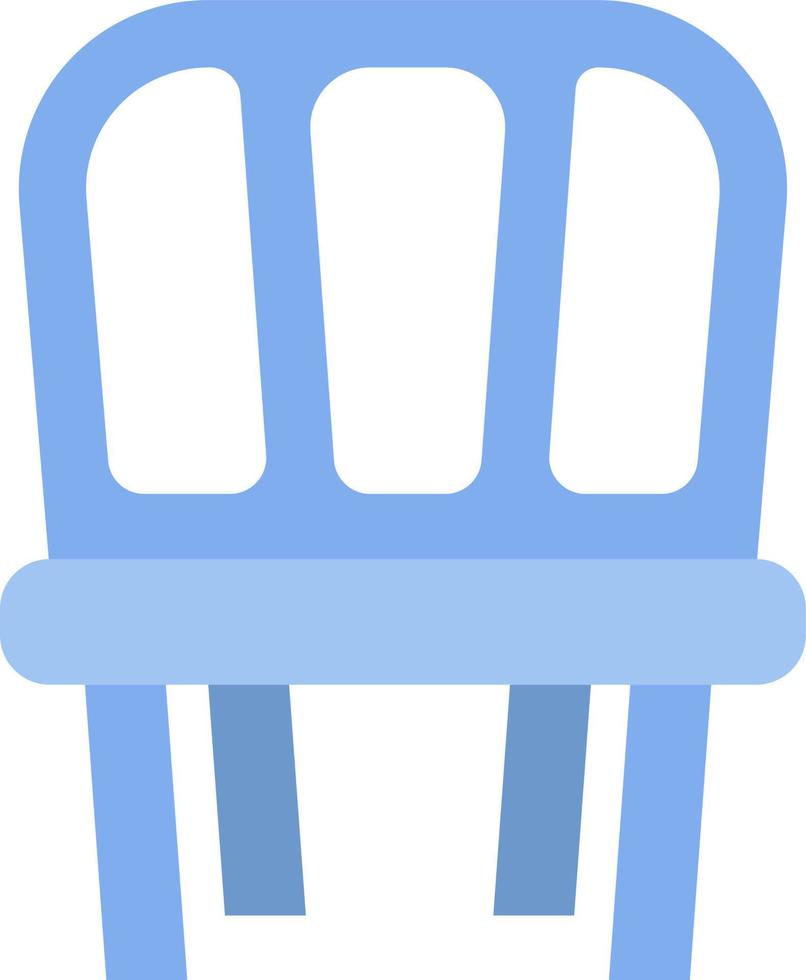 pequeña silla azul, ilustración, vector sobre un fondo blanco