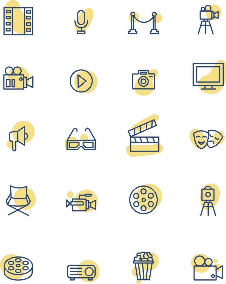 Cinematography equipment, illustration, on a white background. vector