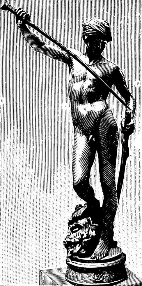 David, vintage illustration vector