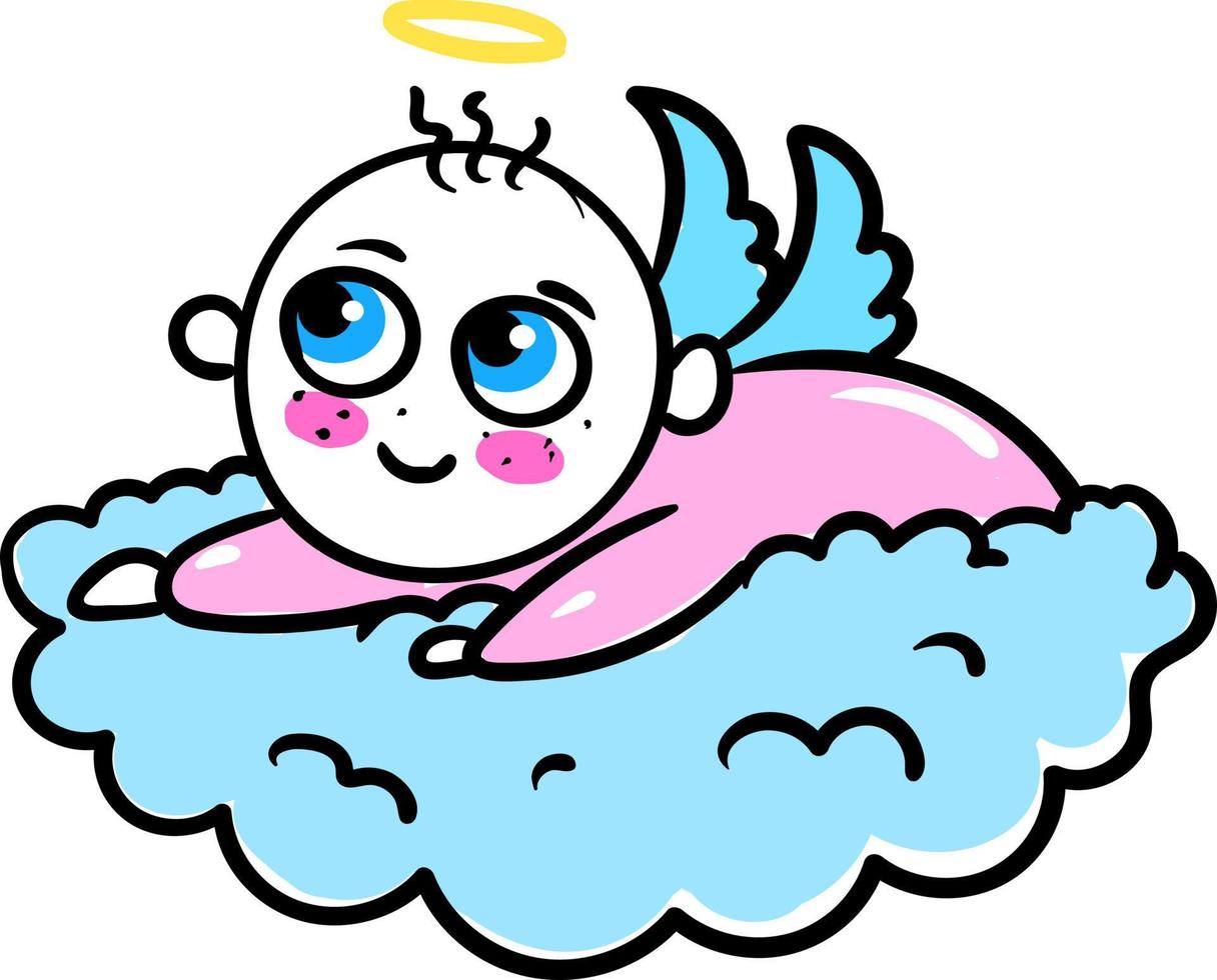 Baby cute angel , illustration, vector on white background