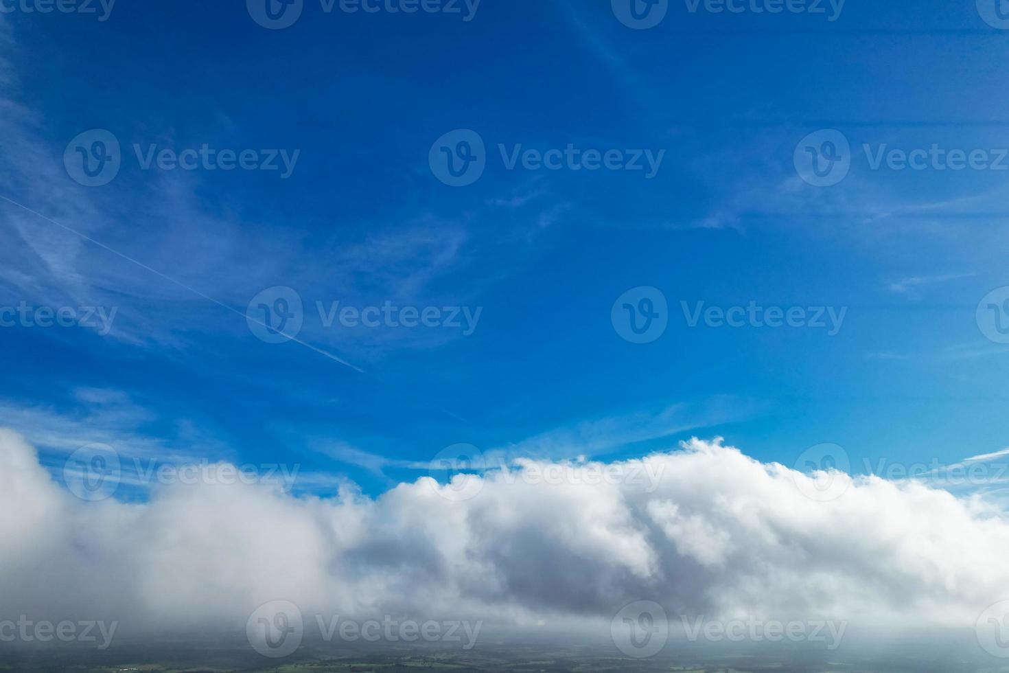 Gorgeous View of Clouds over British City photo
