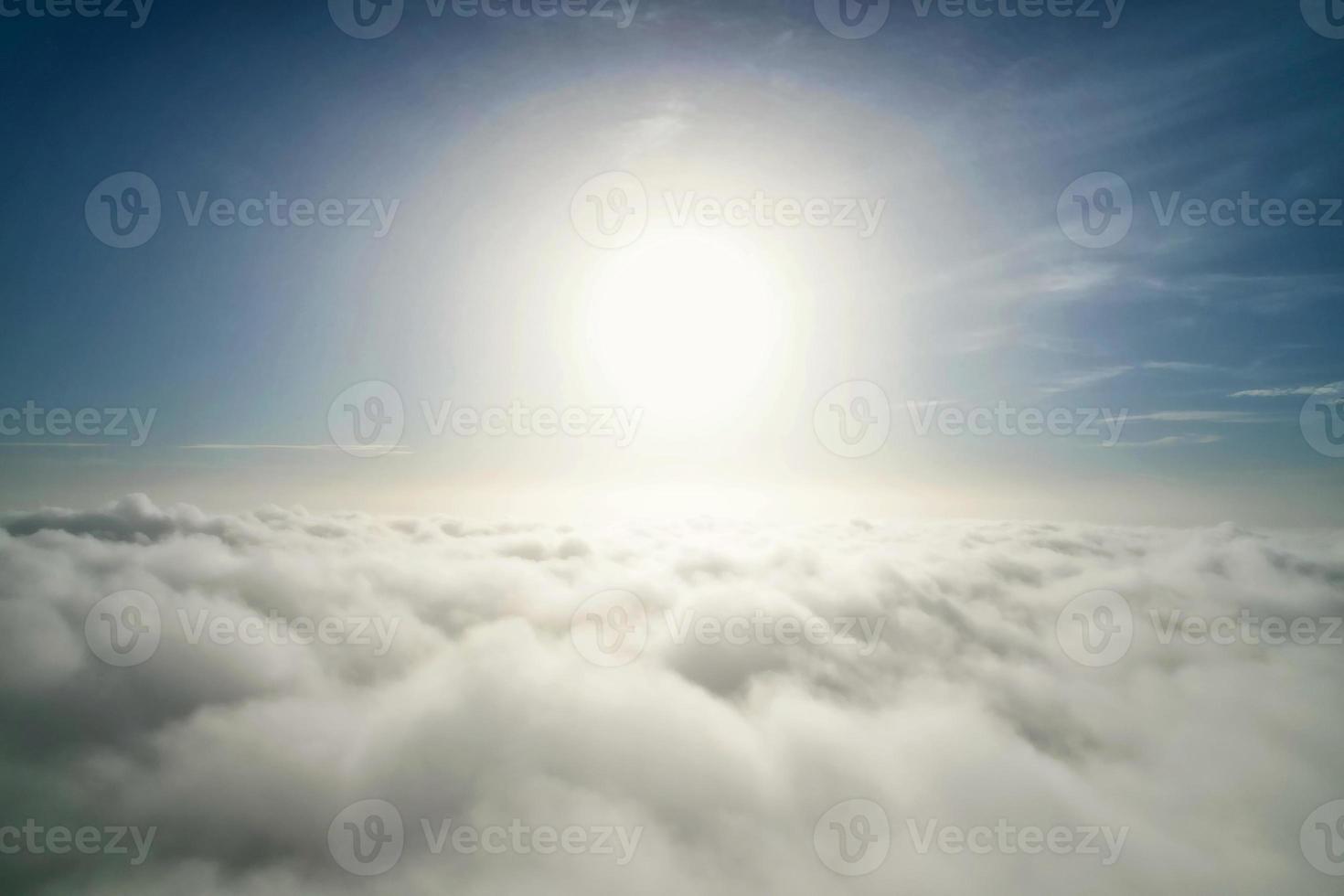 Gorgeous View of Clouds over British City photo