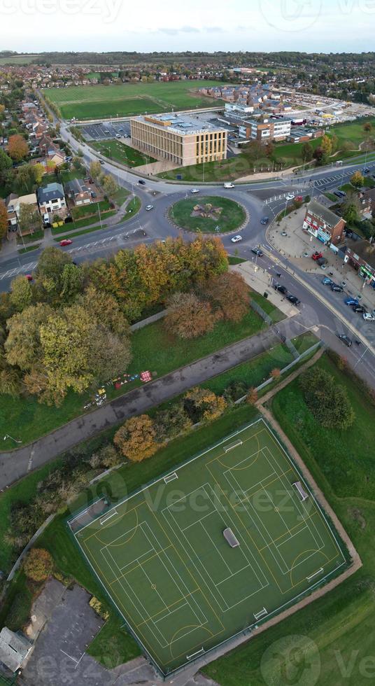 Best Aerial View of Luton City of England after Sunset photo