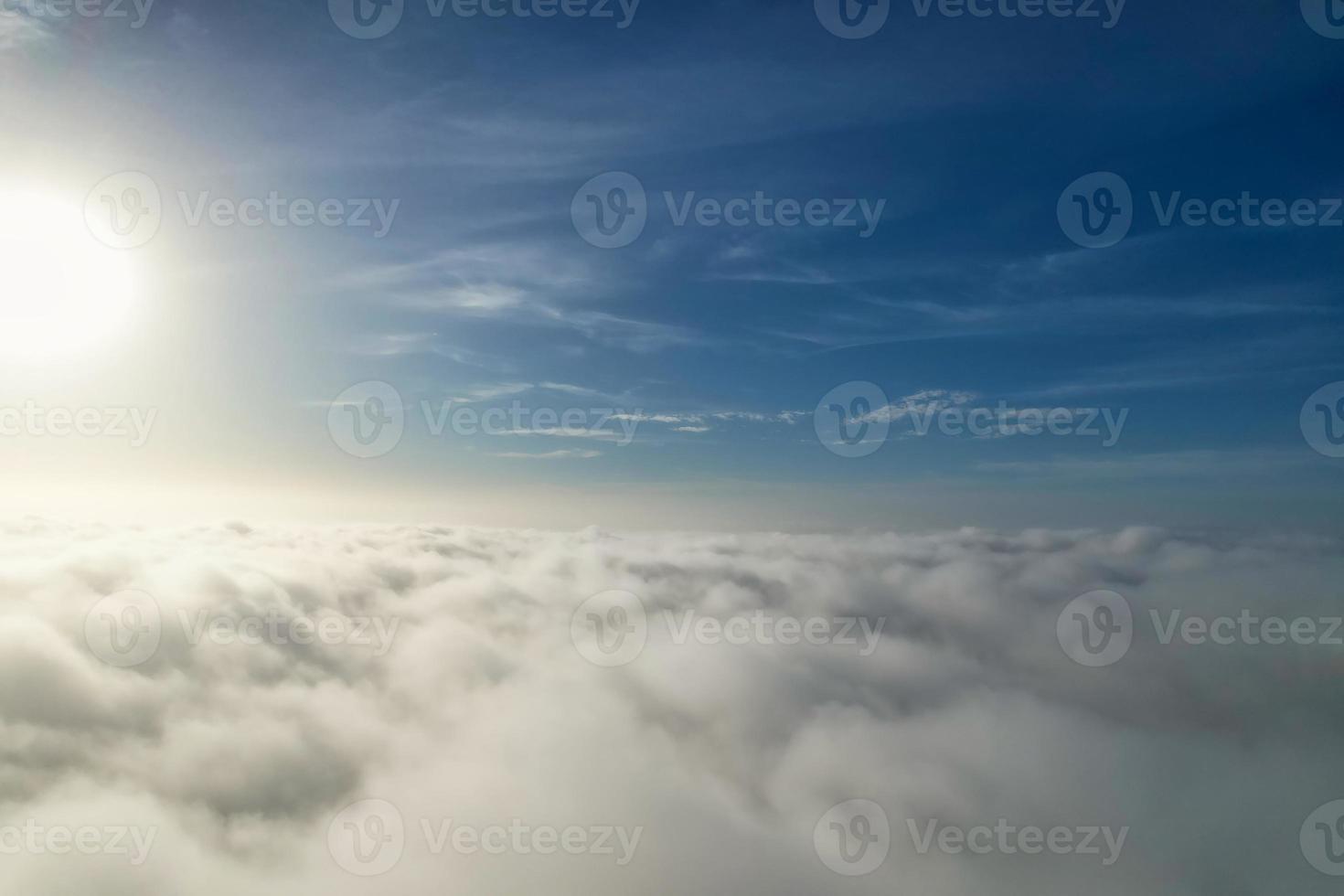 Gorgeous View of Clouds over British City photo