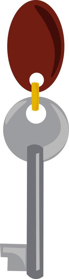 Key hanging, illustration, vector on white background.
