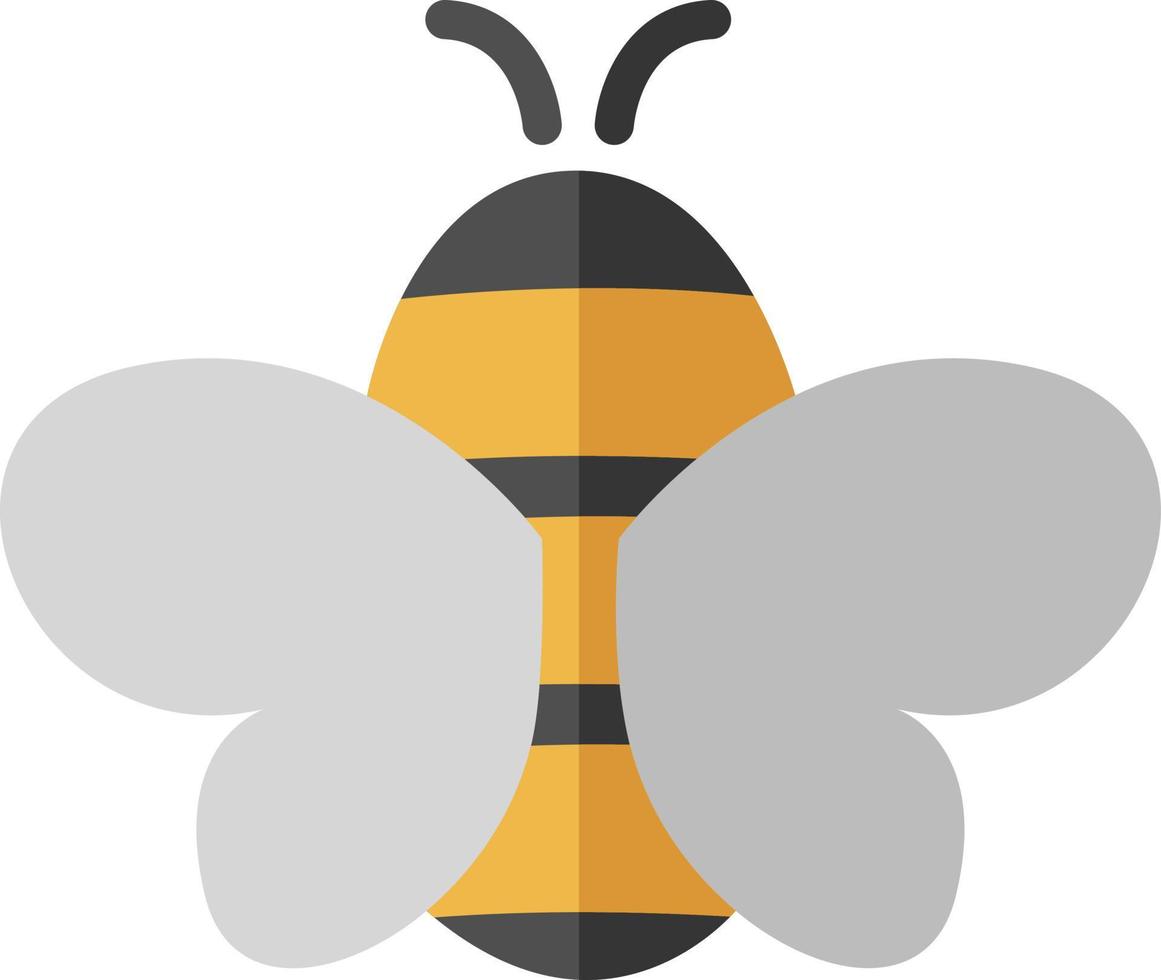 Baby bee, icon illustration, vector on white background