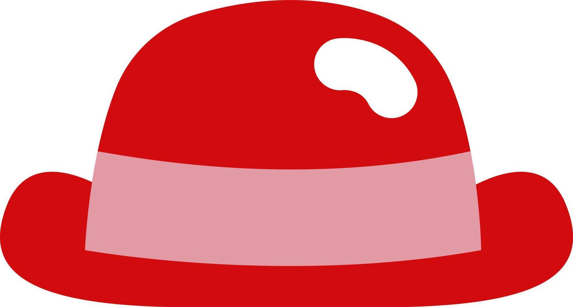 Red hat, illustration, vector on a white background.