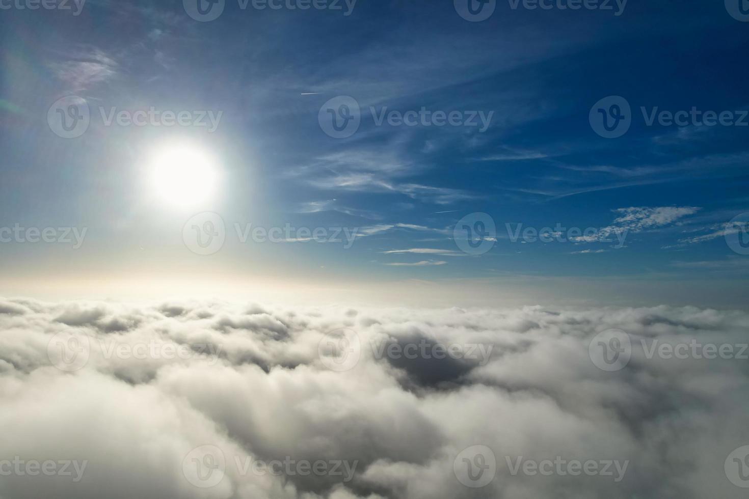 Gorgeous View of Clouds over British City photo