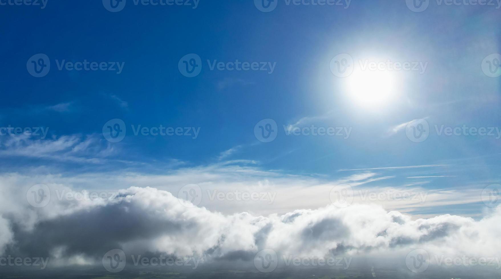 Gorgeous View of Clouds over British City photo
