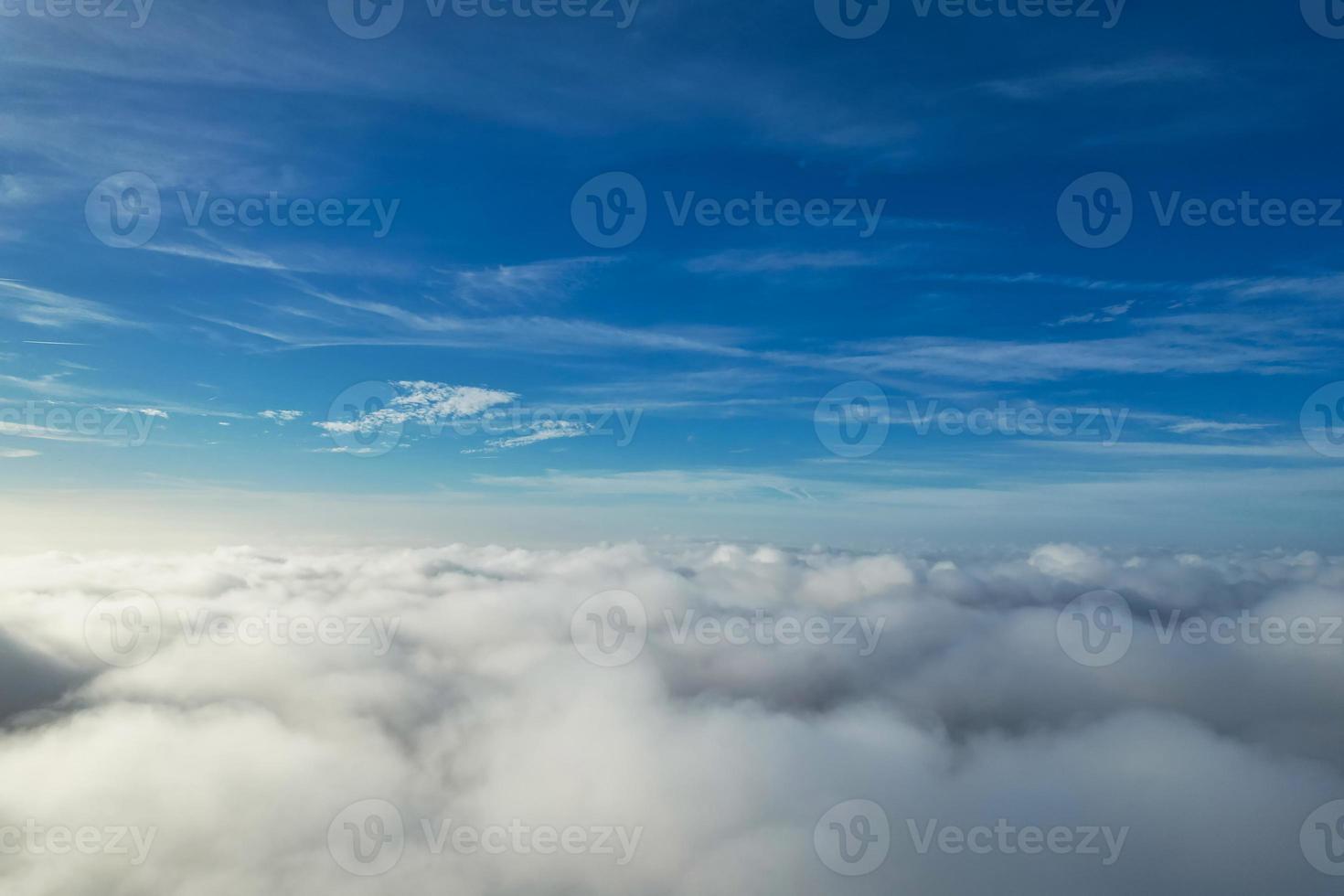 Gorgeous View of Clouds over British City photo