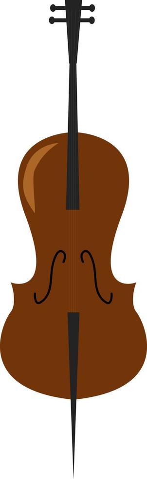 Cello, illustration, vector on white background.