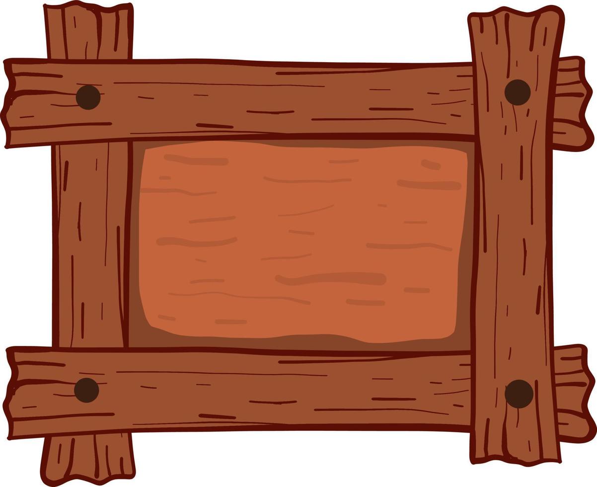 tablero de madera rectangular, ilustración, vector sobre fondo blanco.