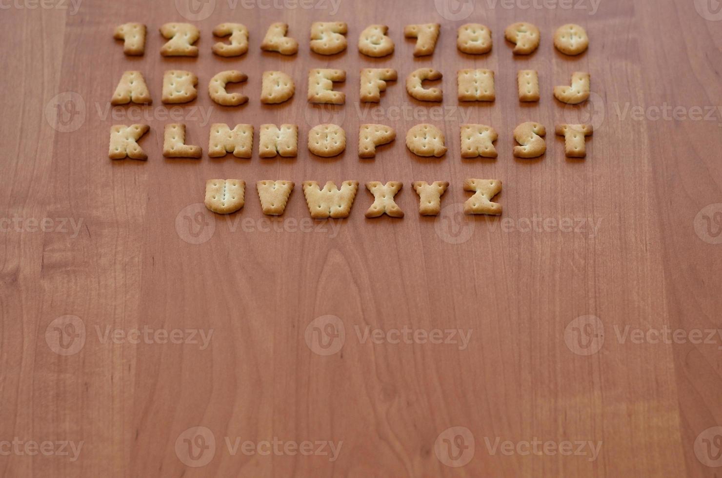 Cracker alphabet characters photo