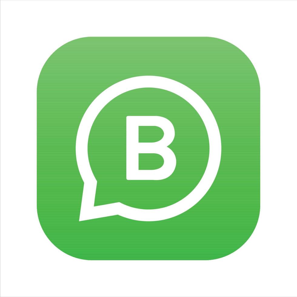 WhatsApp Business Icon, iOS WhatsApp Business Social Media Logo On White Background, Free Vector