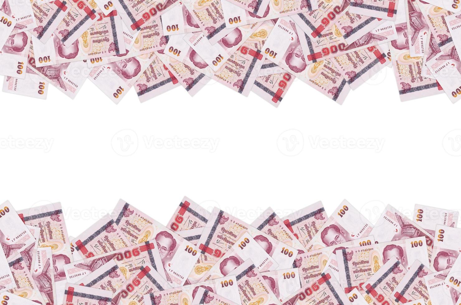 King Bhumibol Adulyadej on 100 Baht Thailand money bill close up photo