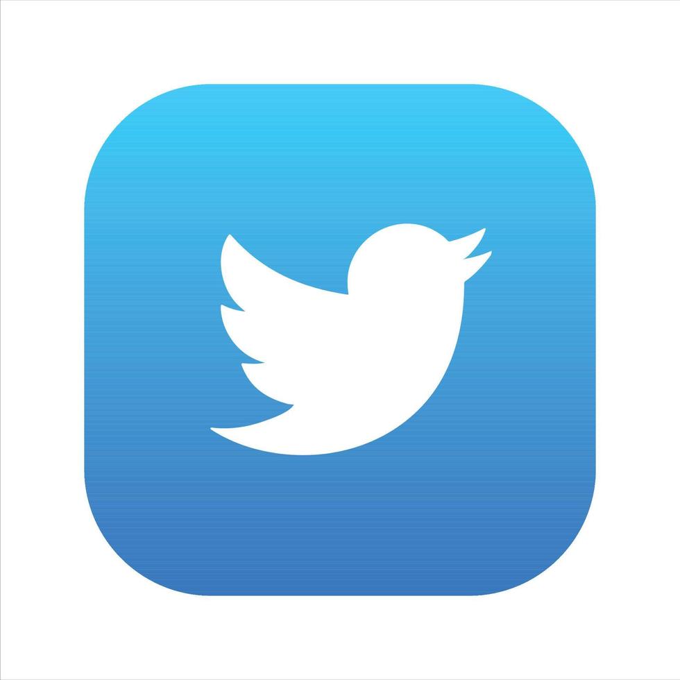 Twitter Icon, iOS Twitter Social Media Logo On White Background, Free Vector