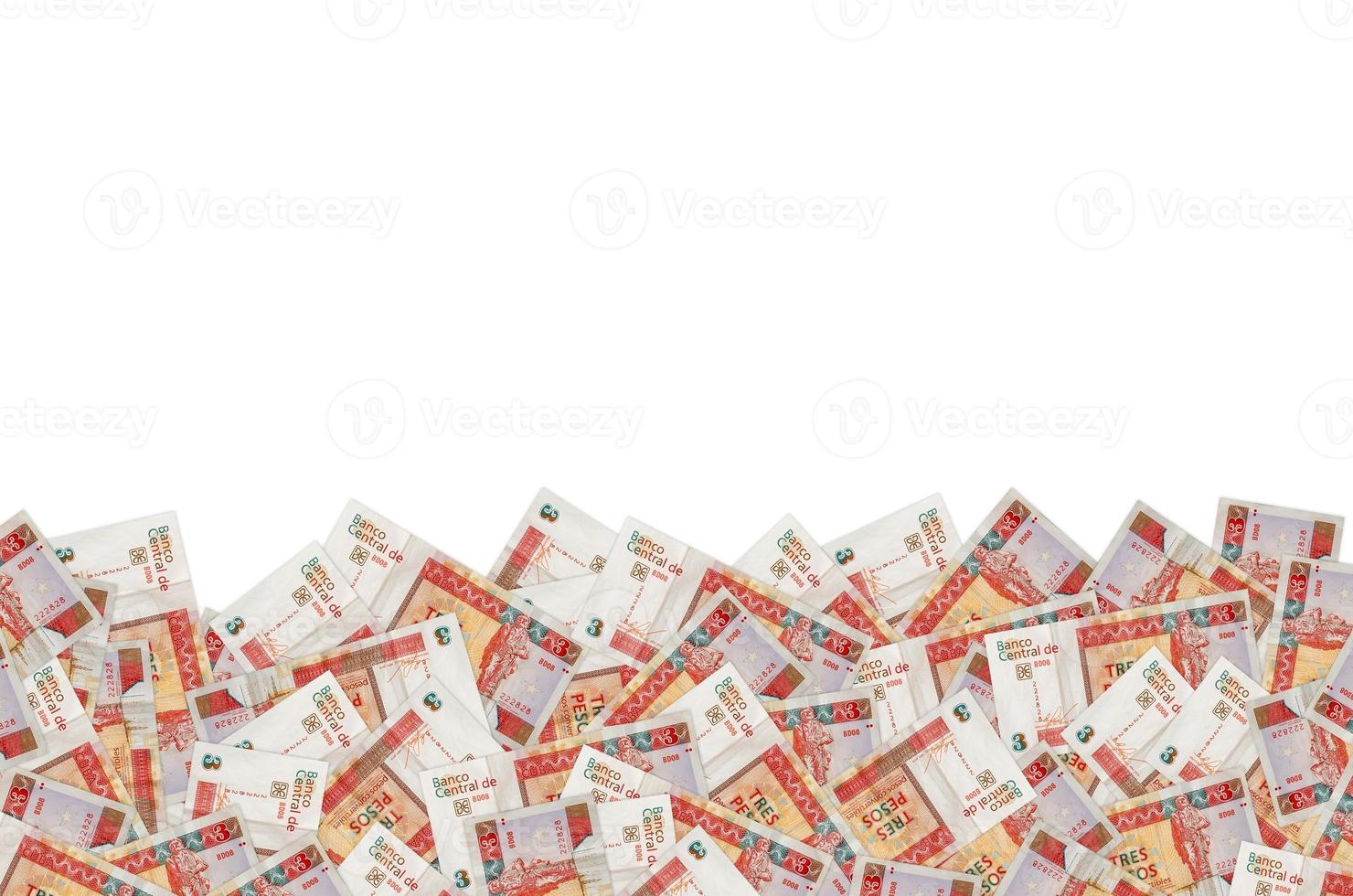 Che Guevara monument on cuban banknote of orange three pesos convertibles 2016 photo
