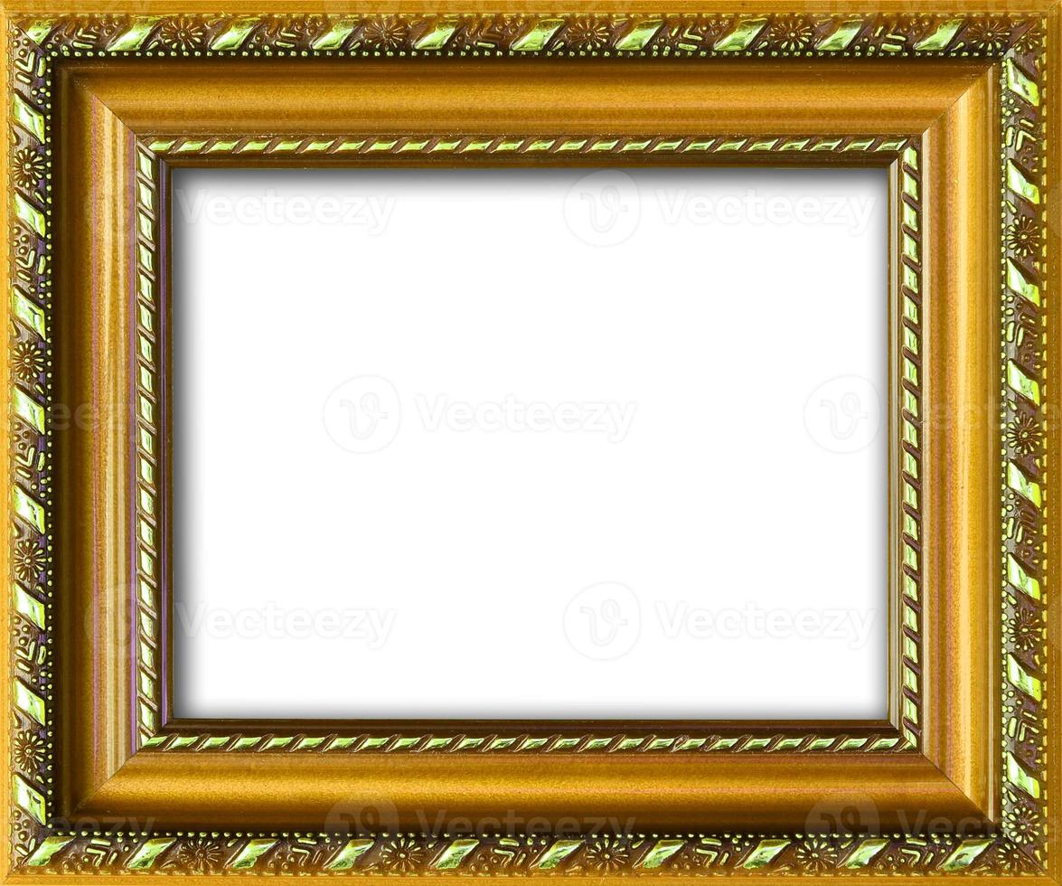 Empty picture frame with a free place inside, isolated on white photo