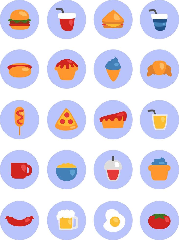 Favorite food, illustration, vector on a white background.