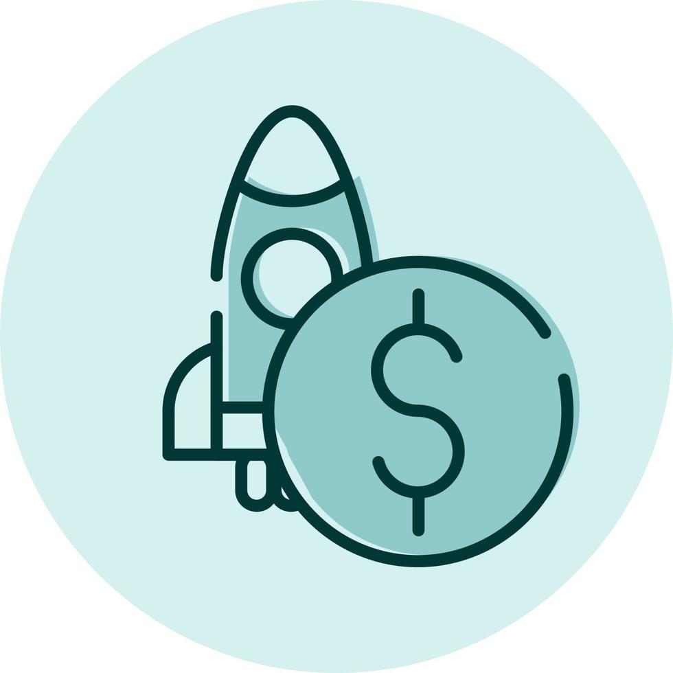 Financial launch, illustration, vector on a white background.