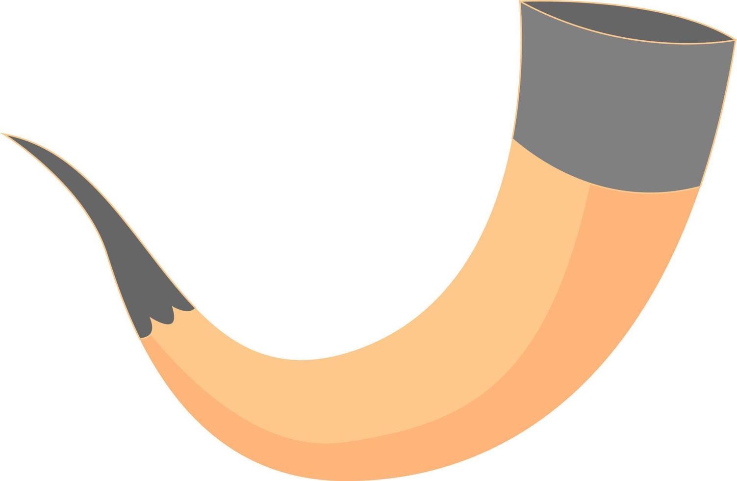 Wine horn, illustration, vector on white background.