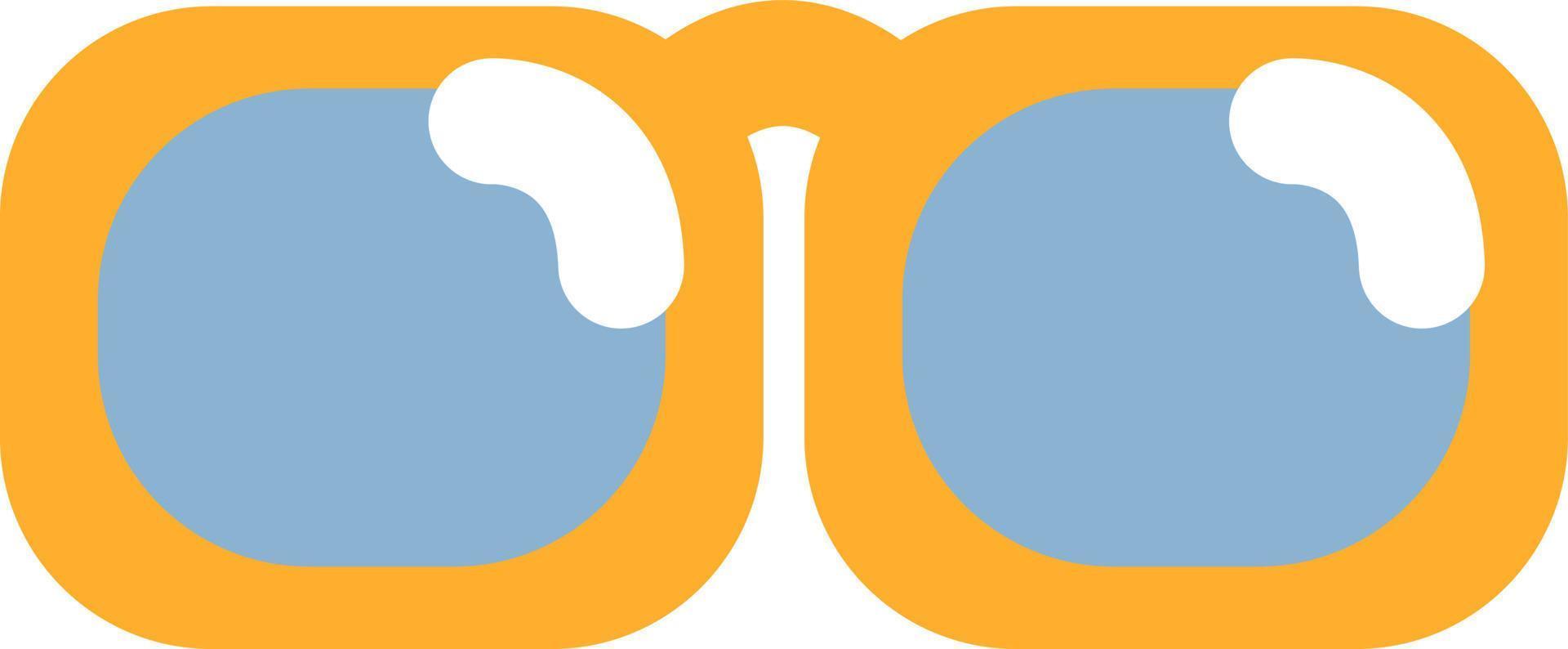 Yellow sunglasses, illustration, vector on a white background.