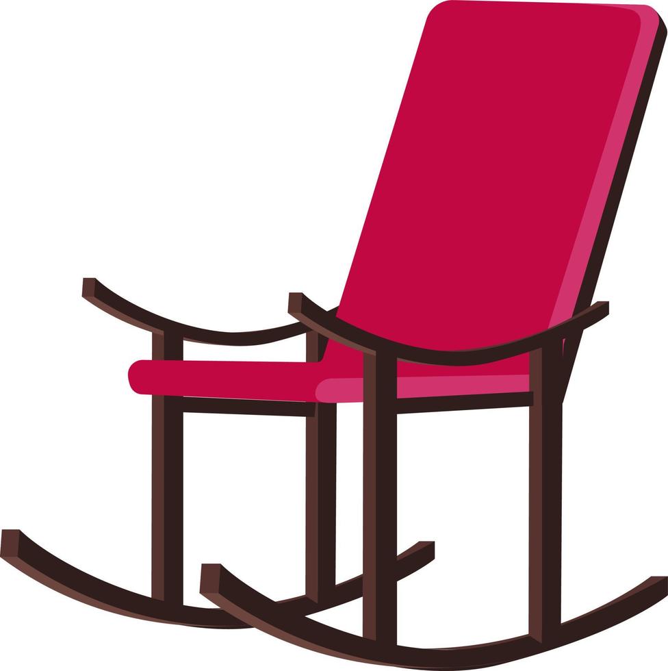 Rocking chair, illustration, vector on white background
