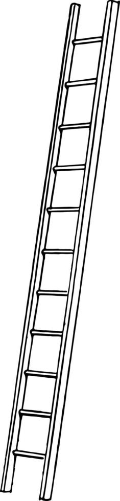 ilustración vintage de escalera inclinada. vector