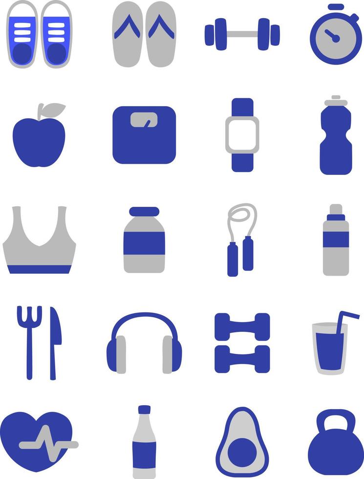 Fitness equipment, illustration, vector, on a white background. vector
