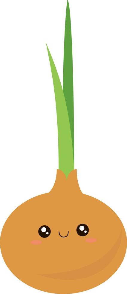Onion, illustration, vector on white background.