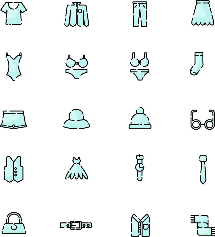 Blue clothes, illustration, vector on a white background.