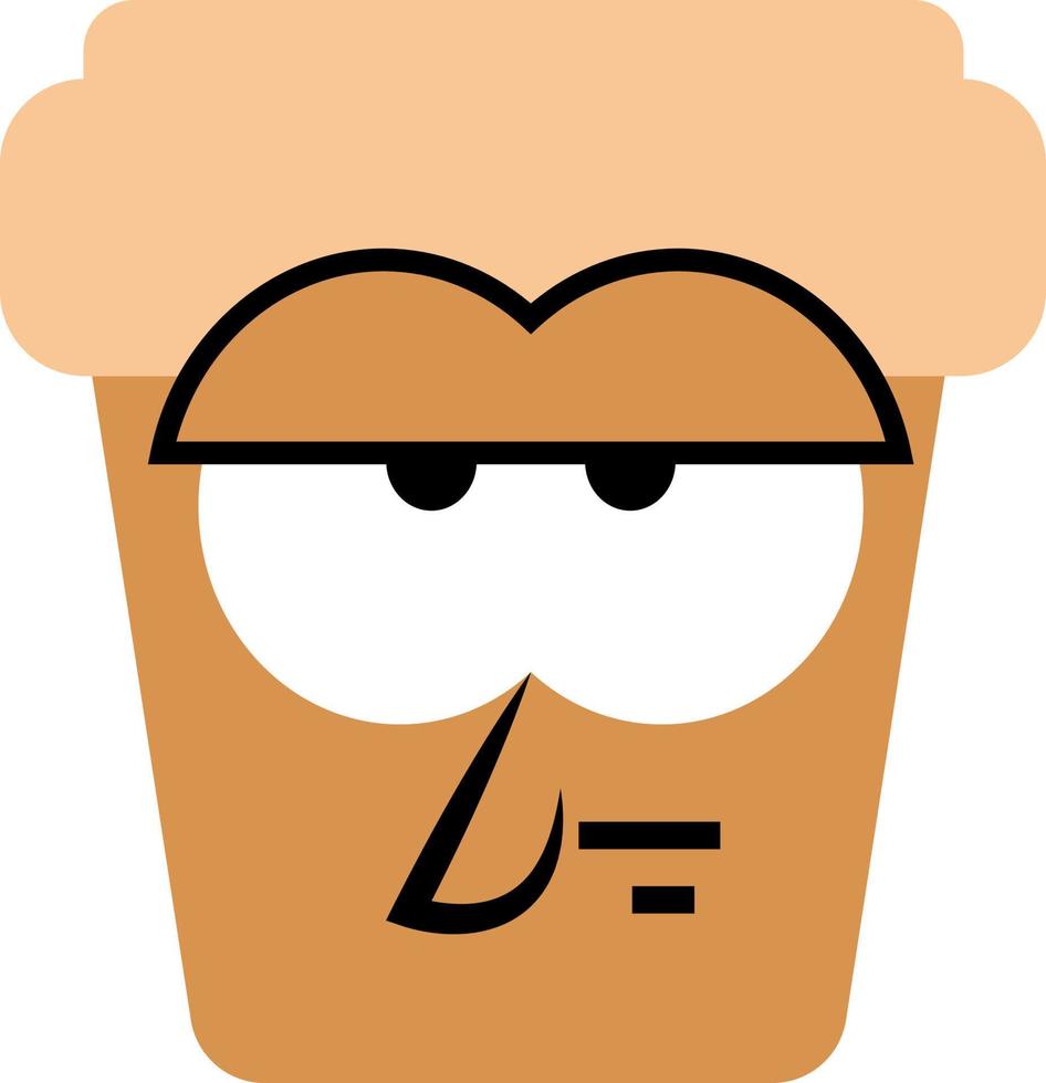 Cup of coffee to go, illustration, on a white background. vector