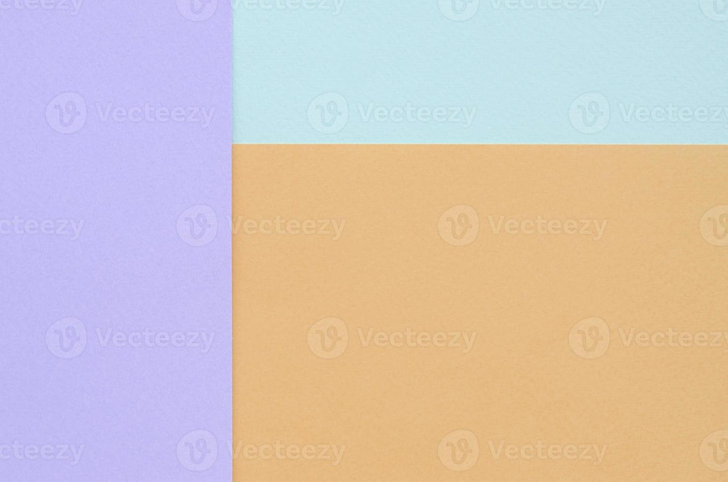 Texture background of fashion pastel colors. Violet, orange, and blue geometric pattern papers. photo