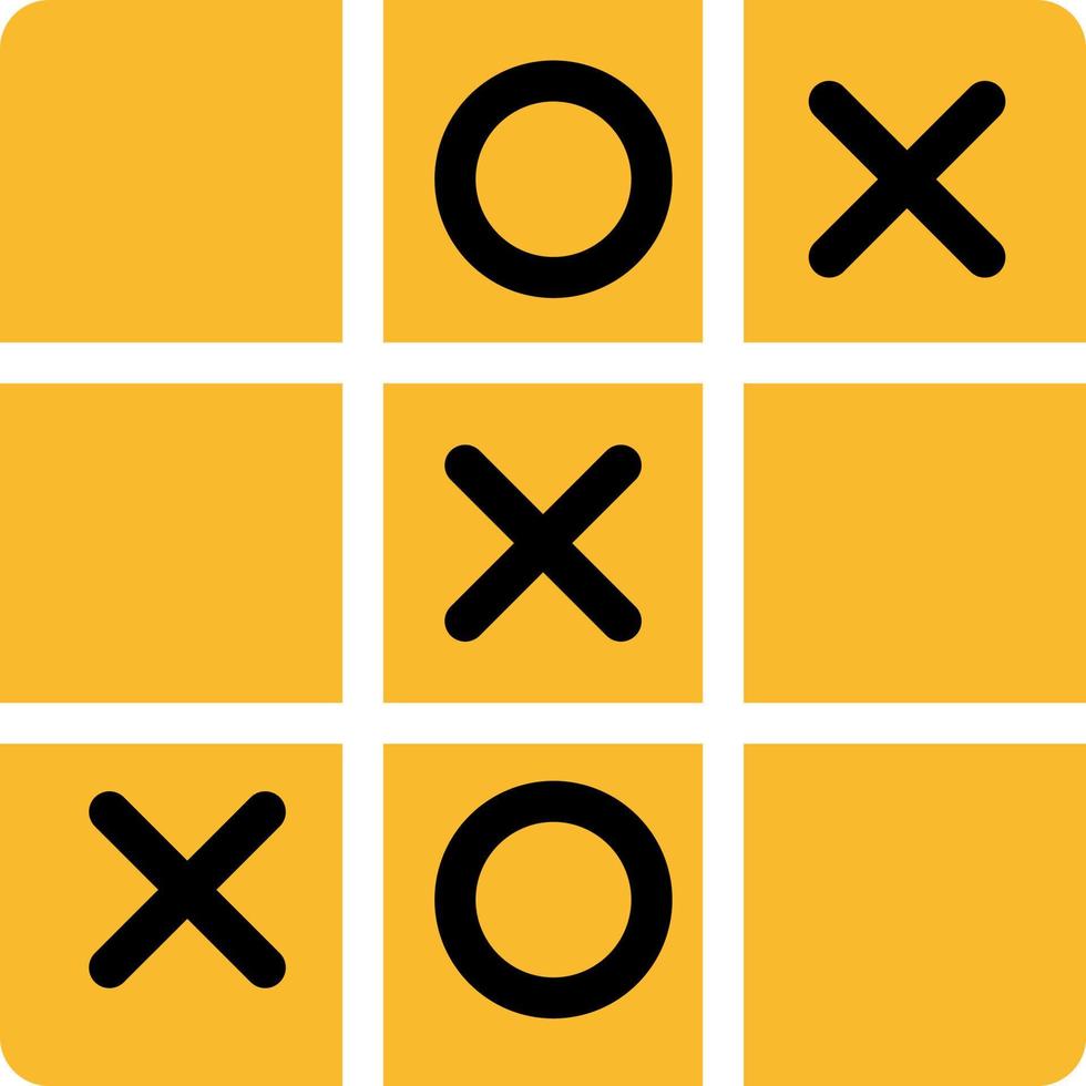 Game x and o, illustration, vector on a white background.