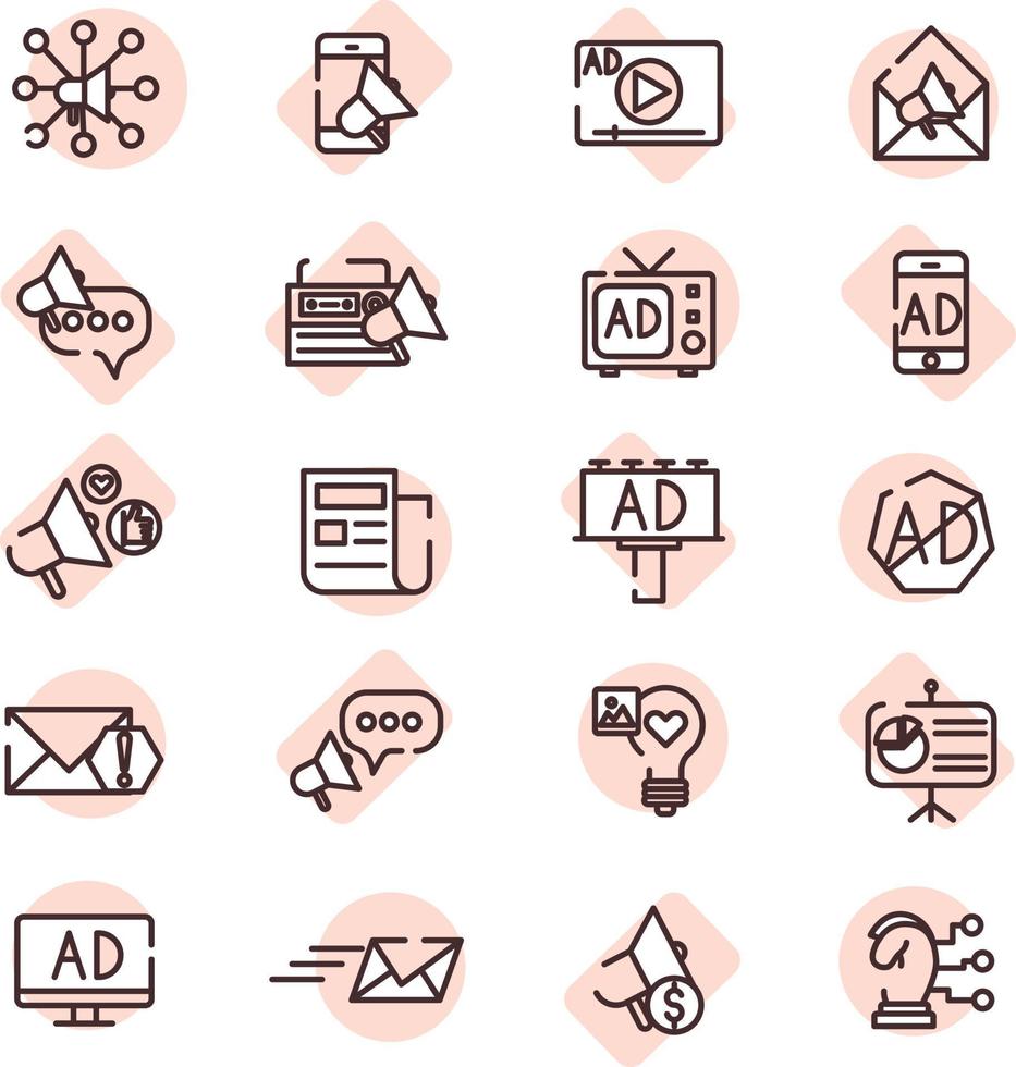 Social ads, illustration, vector on a white background.