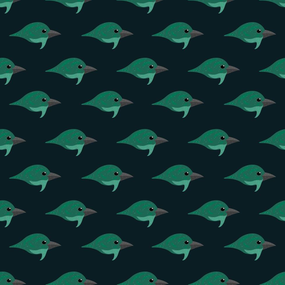 Small birds pattern, illustration, vector on white background